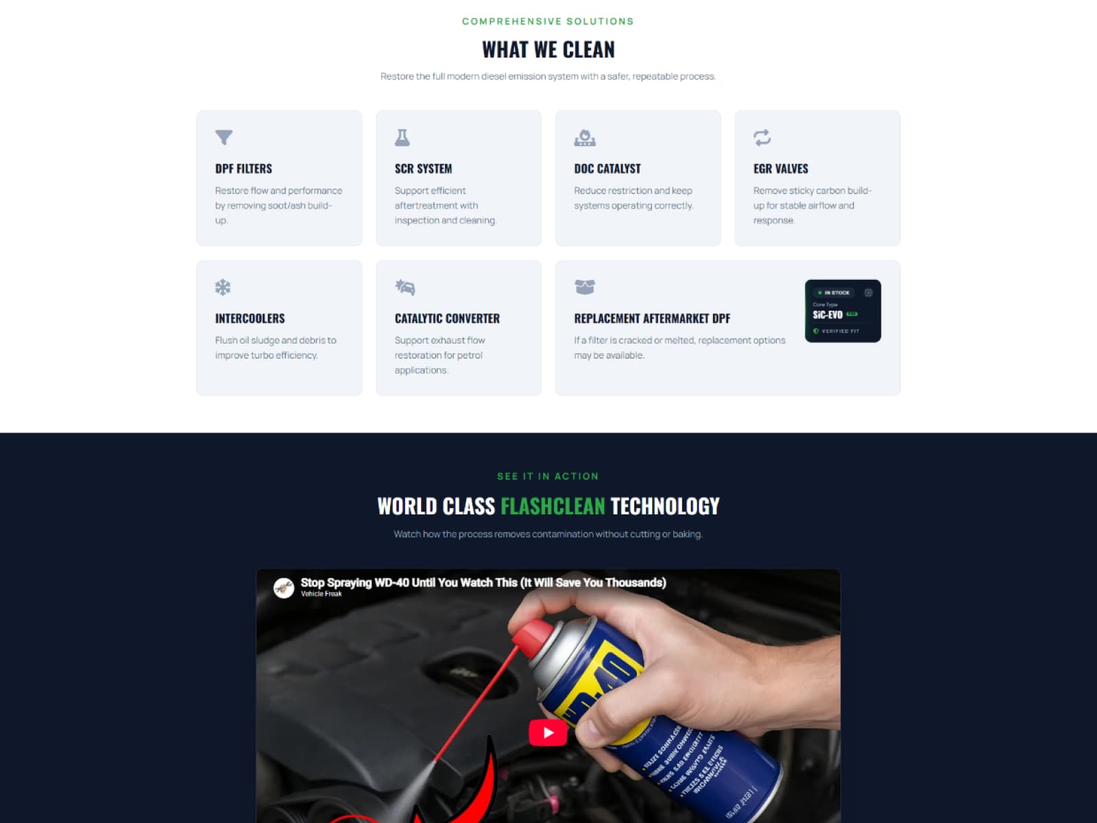 Comprehensive Diesel Emissions Solutions & FlashClean™ Tech
