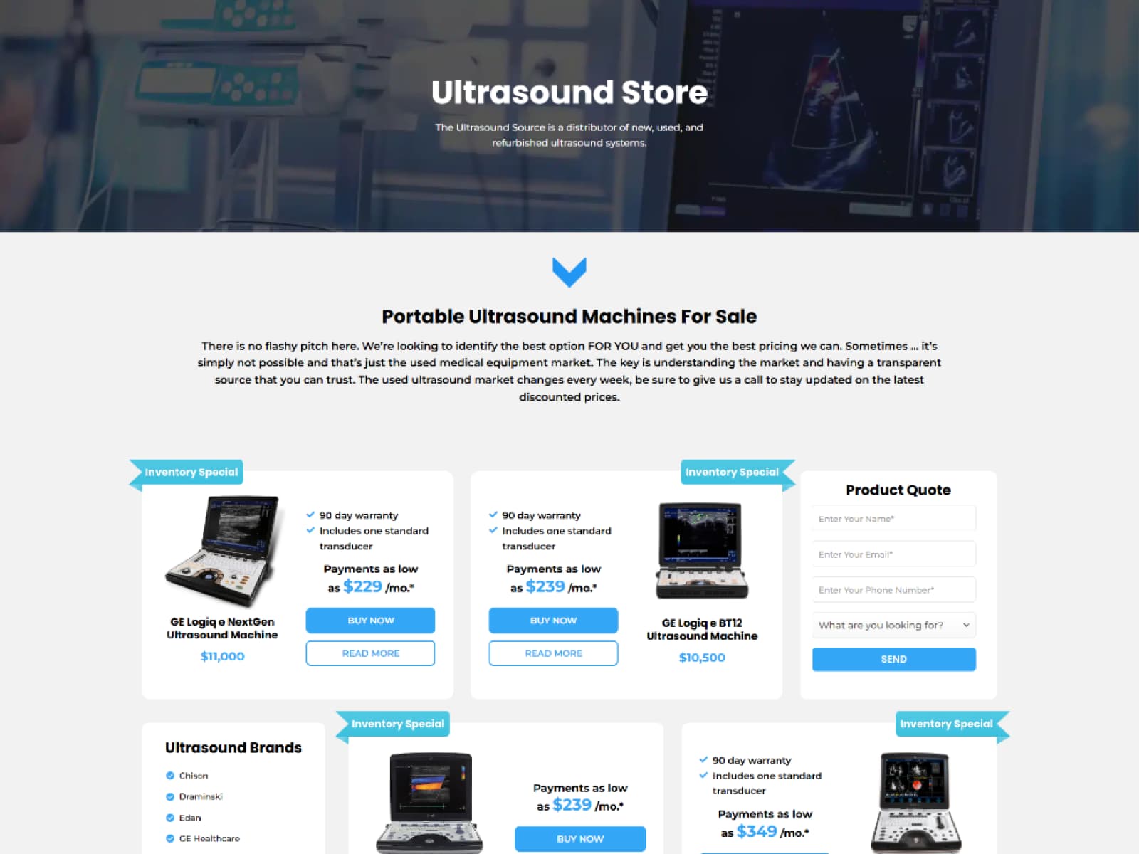 Medical Equipment Store & Faceted Catalog